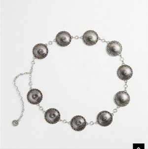 🆕️ BELT - WESTERN STYLE ANTIQUED SILVERTONE CHAIN BELT - PLUS SIZE